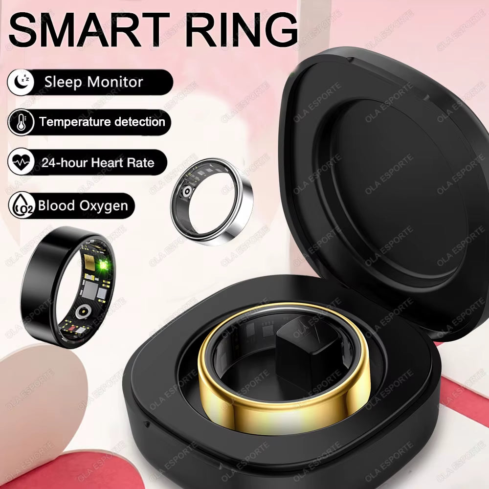 2024 New for Xiaomi Smart Ring Men Women, Heart Rate and Blood Oxygen Monitor Smartring IP68 & 5ATM Waterproof, Multi-Sport Mode